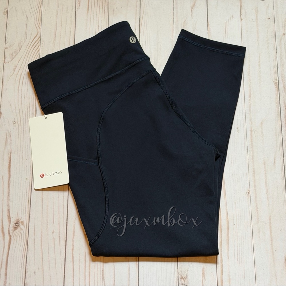 NWT Lululemon Invigorate High-Rise Crop 23" True Navy Size 10